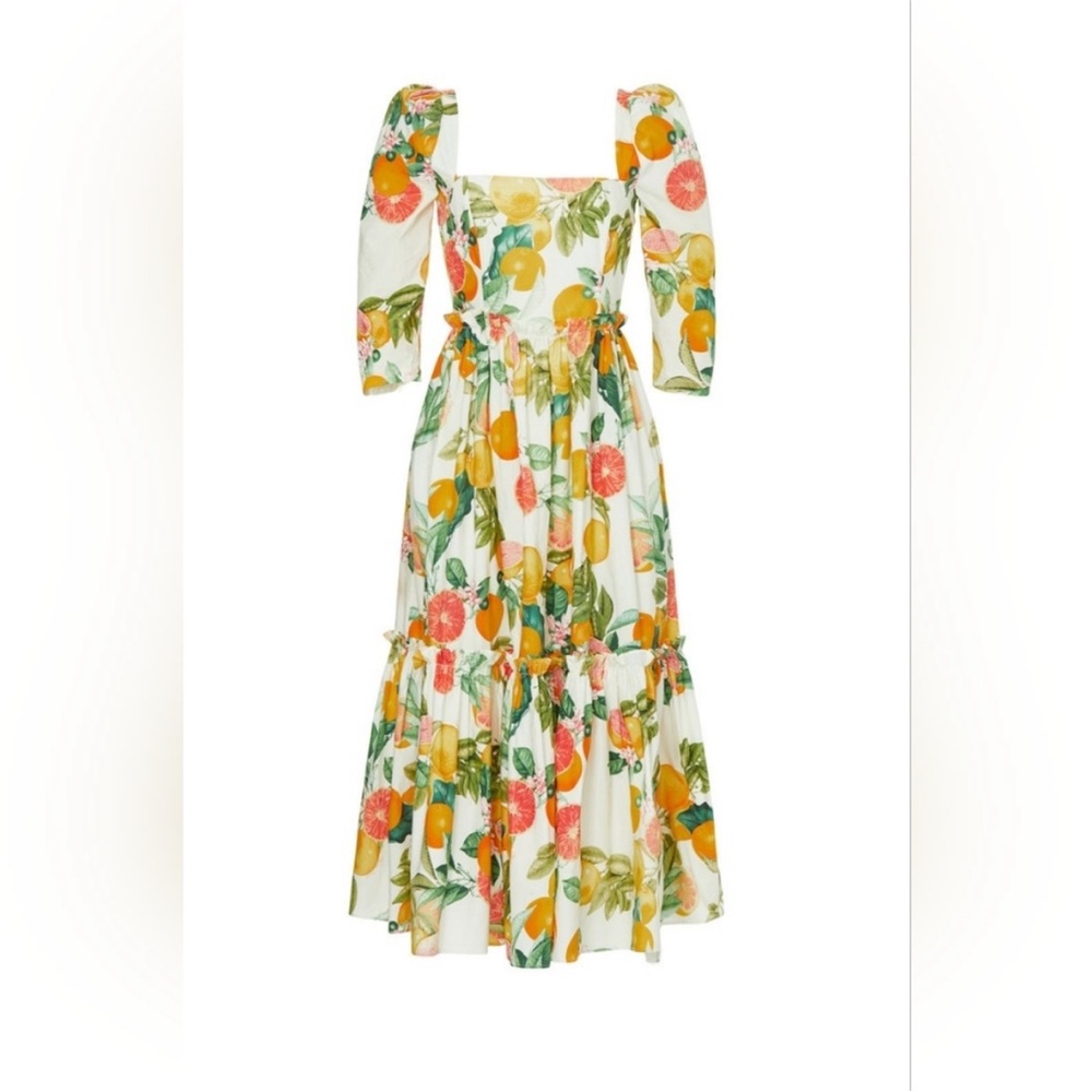 CARA CARA AMALFI CITRUS PRINT DRESS